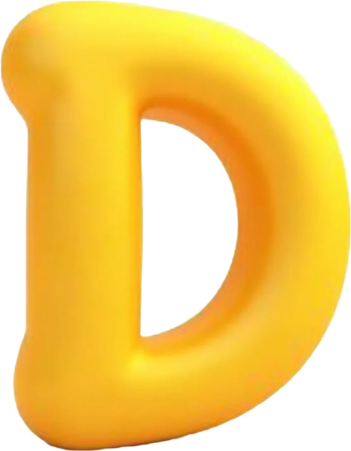 Golden Letter D